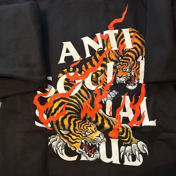 Anti Social Social Club Tiger Blood Hoodie Black Size Small NWT‎ Streetwear Rare - Picture 4 of 5